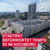 Stadtrat befürwortet 30er Zone Hochbord